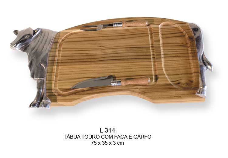TABUA TOURO COM FACA E GARFO