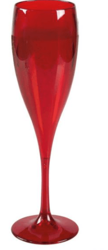 TAÇA CHAMPANHE 150 ML VERMELHO 