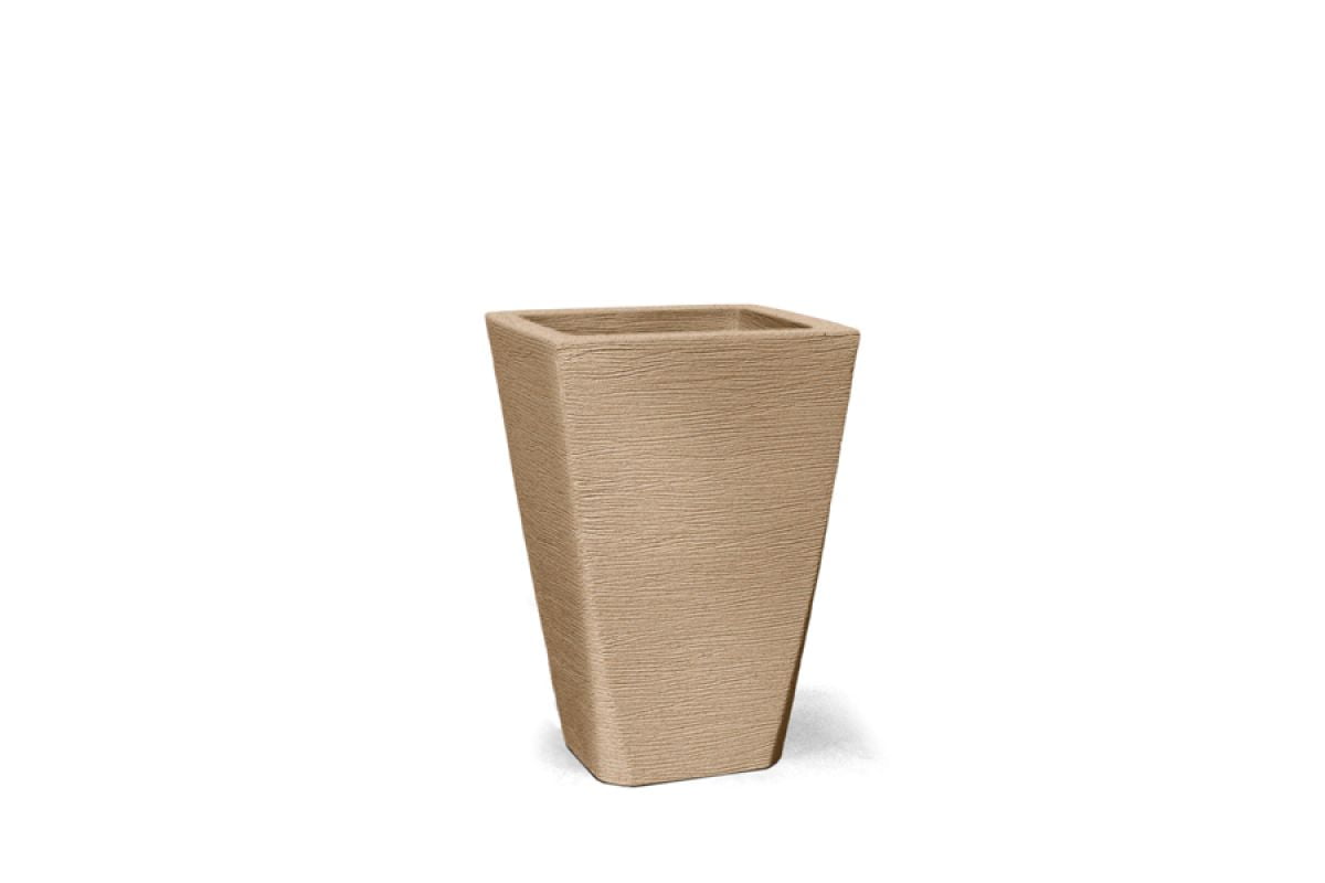 VASO GRAFIATO TRAPEZIO 35 AREIA